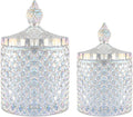 R FLORY 2 Pack Qtip Holder Glass Apothecary Jars by FLORY