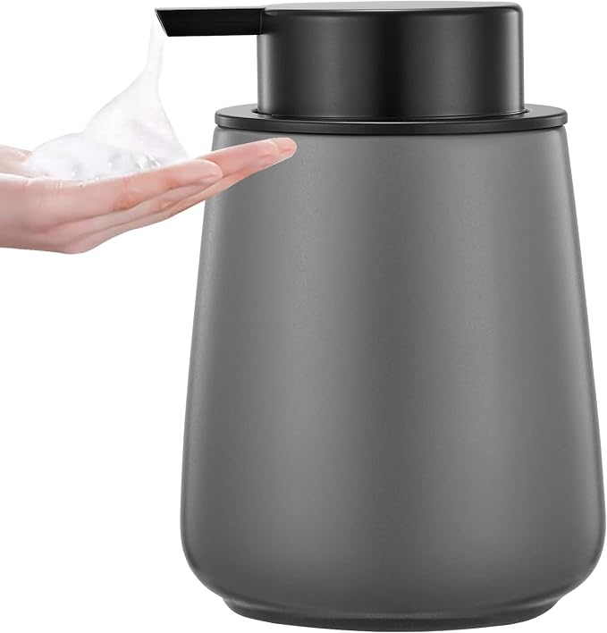 12Oz Grey Foaming Soap Dispenser by Eyrozia