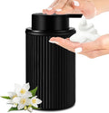 Matte Black Foaming Soap Dispenser, Ribbed Glass Foam Hand Soap Dispenser by ALPIRIRAL