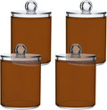 Saddle Brown Qtip Holder Organizer Dispenser Cotton Swabs Cans Plastic Jars by SHJI