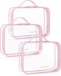 BAGSMART Clear Toiletry Bag, TSA Approved Travel Toiletry Bag Carry On Travel by BAGSMART