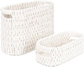 Boho Toilet Paper Storage Baskets, Cotton Rope Woven Bathroom Basket Set of 2 by Welcometobuy