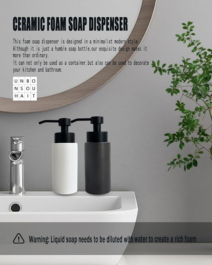 9.5 Oz Foaming Soap Dispenser for Bathroom, Kitchen Foam Soap Dispenser - Image 5