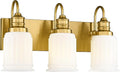 3-Light Bathroom Light Fixture, HWH Modern Vanity Light, Brushed Gold Wall by HWHINVESTMENT