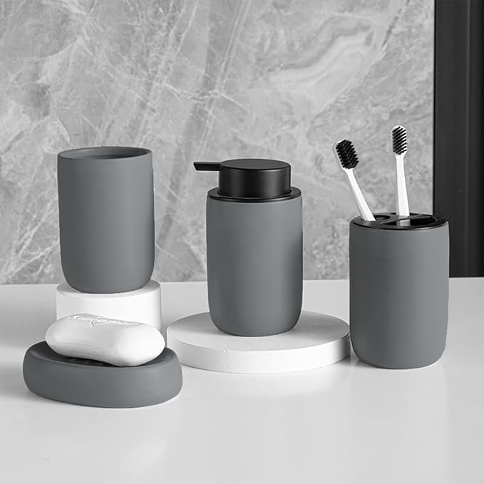 Hand Soap Dispenser for Bathroom Decro, Ceramic Liquid Pump Bottles Refillable - Image 6
