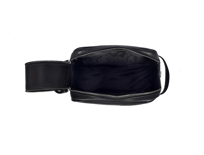 10" Premium Leather Toiletry Travel Pouch - Image 5