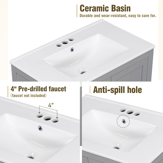 Bellemave 30" Bathroom Vanity - Image 5