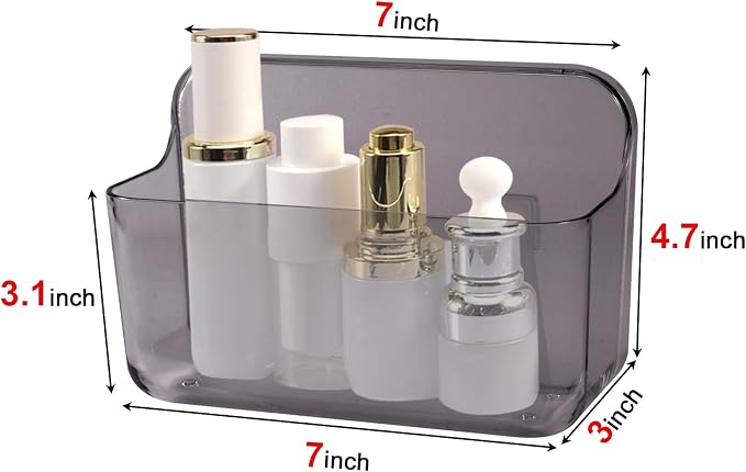 CGBE 2 Packs Cabinet Door Organizer, Acrylic Adhesive Shelf Wall Mounted Storage - Image 2