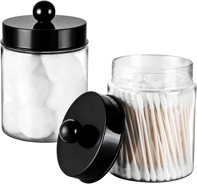 Amolliar Apothecary Jars Bathroom Vanity Storage Organizer Set -Countertop by Amolliar