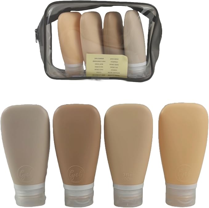 Travel Bottles for Toiletries, TSA Approved 3 oz Leak Proof Silicone Refillable - Image 4