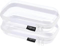 Set of 2 - Hard Sided Clear Zipper Case by Unknown