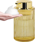 Foaming Soap Dispenser, 12 Oz Amber Glass Foam Hand Soap Dispenser, Refillable by Tonxus