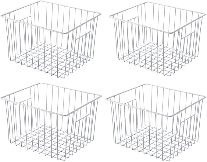 SANNO Freezer Baskets Freezer Wire Storage Basket, Organizer Food Storage Bin by SANNO