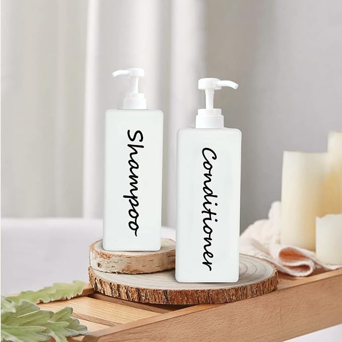 21oz Shampoo and Conditioner Dispenser Modern Refillable Shampoo Pump Bottles - Image 6