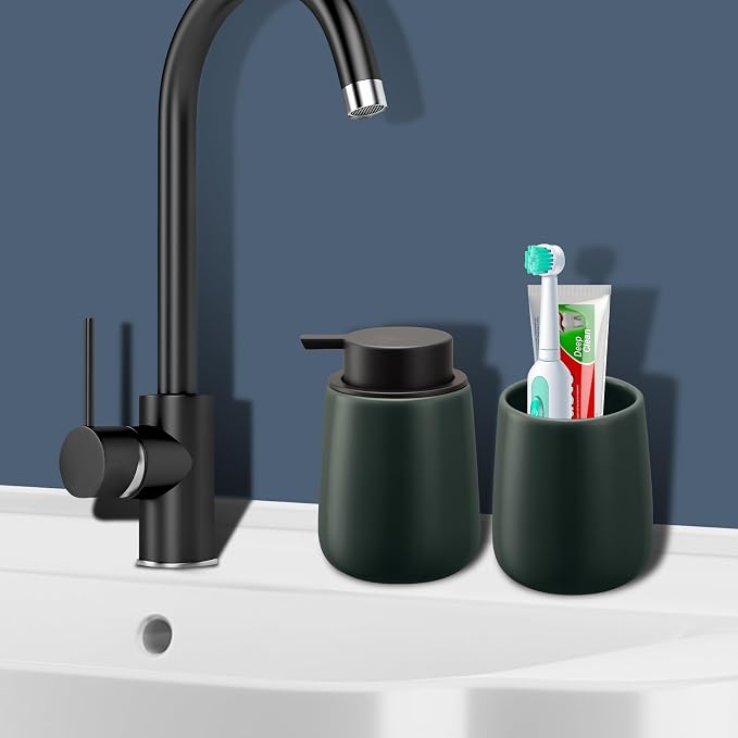 Soap Dispenser Ceramic with Easy-to-Press Pump Hand Lotion Liquid Dispenser - Image 3