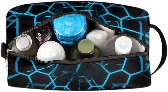Futuristic Style Soccer Ball Kids Toiletry Bag - Image 6