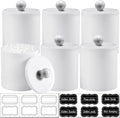 SheeChung 6 Pack White Acrylic Apothecary Jars by SheeChung