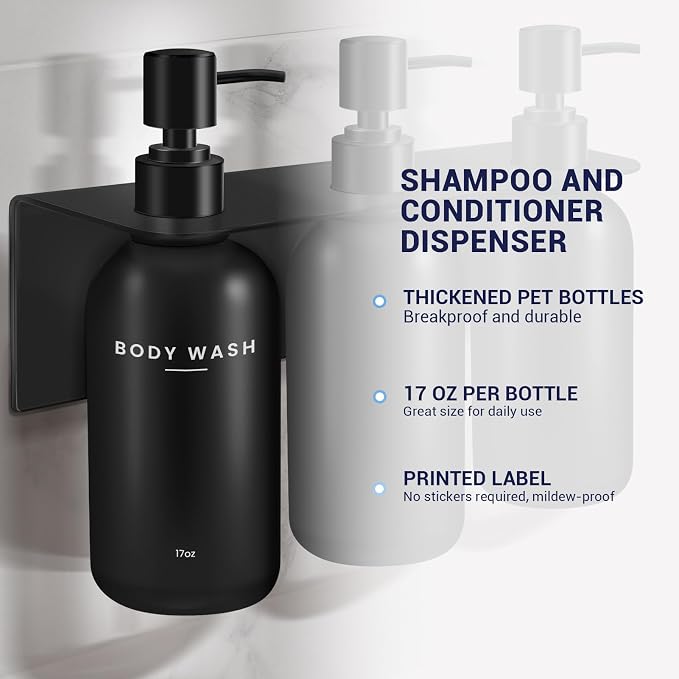 KLL Shampoo and Conditioner Dispenser Set - Image 3