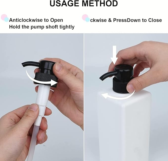 21oz Shampoo and Conditioner Dispenser Modern Refillable Shampoo Pump Bottles - Image 4
