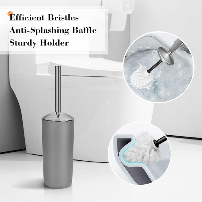 Grey Bathroom Accessories Set, Soap Dispenser and Toothbrush Holder, Soap Dish - Image 5