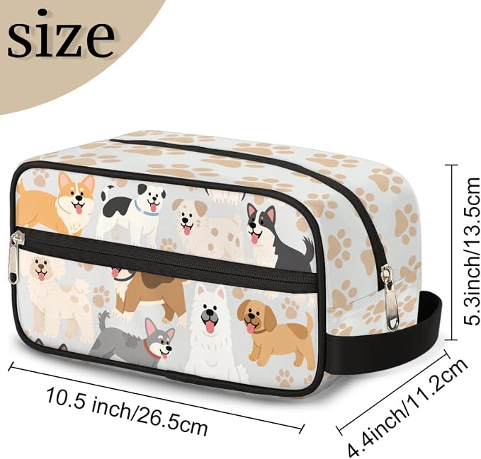 Lovely Dogs Paws Pattern Kids Toiletry Bag - Image 3