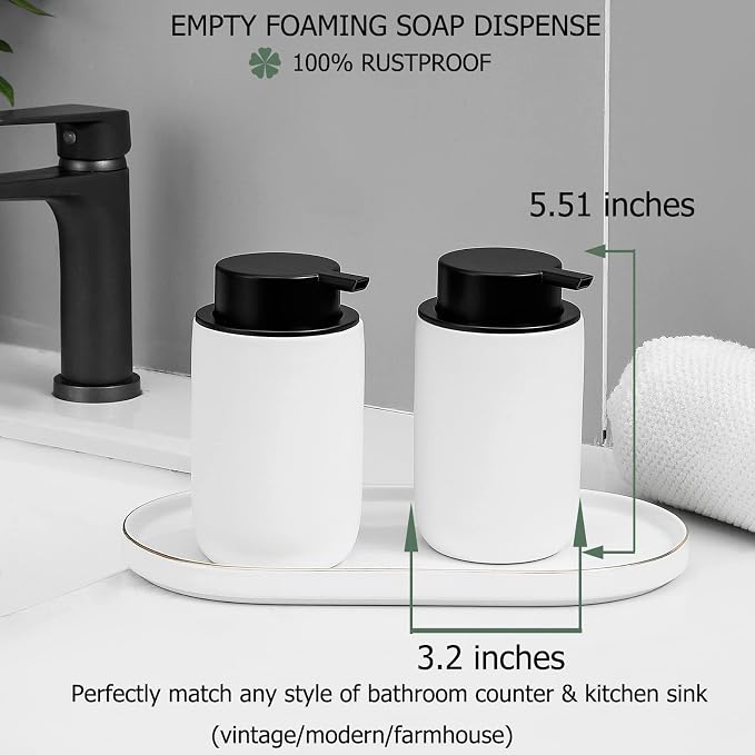 Foaming Soap Dispenser Thick Ceramic Foam Hand Soap Dispenser - Image 7