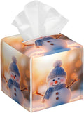 Cute Christmas Snowman Tissue Box Cover Square, Winter Christmas Snowman Tissue by sndheke