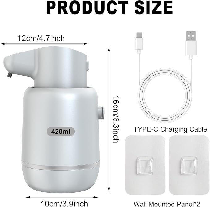 Automatic Foaming Soap Dispenser 15oz/420ml Foaming Hand Sanitizer Touchless - Image 2