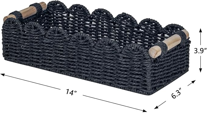 CubesLand Bathroom Basket Organizer, Toilet Tank Paper Storage Baskets 2-Pack - Image 7