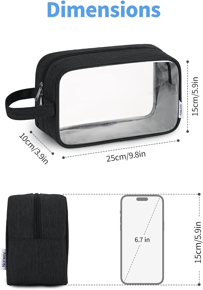 Narwey Travel Toiletry Bag for Women Traveling Dopp Kit Men Travel Bag for - Image 5