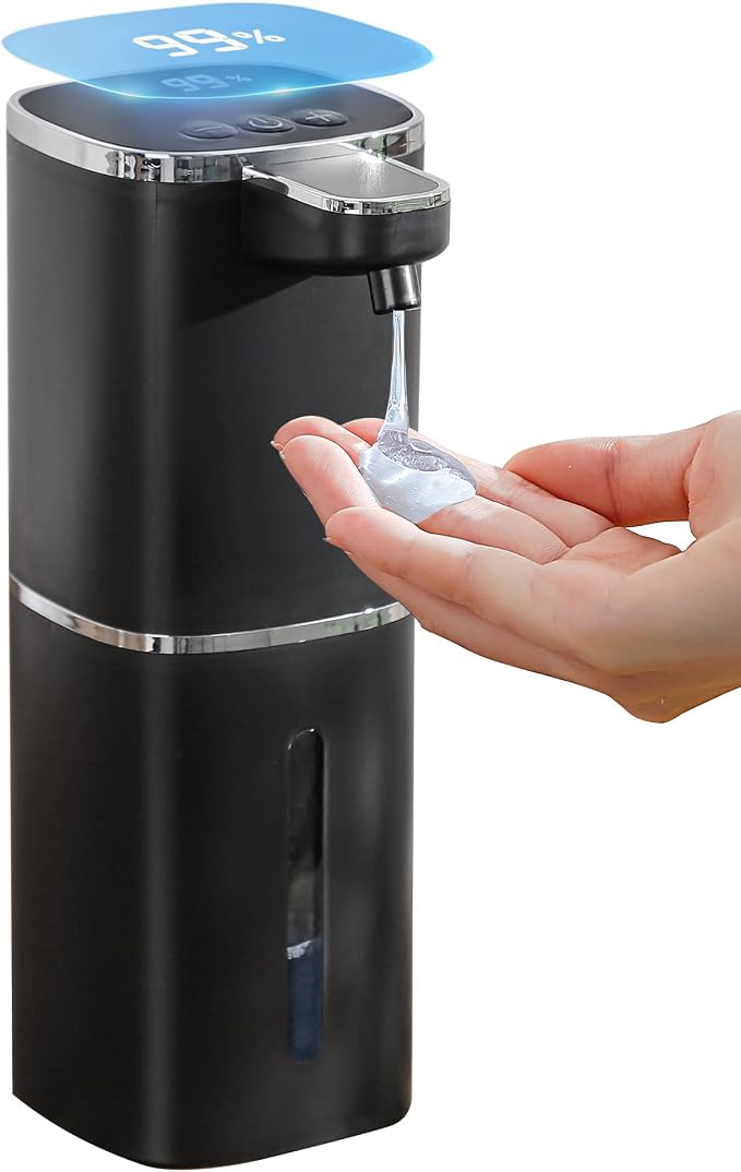Automatic Liquid Soap Dispenser, 13.5oz/400mL, USB Rechargeable, 9-Level by DODOMEKIA