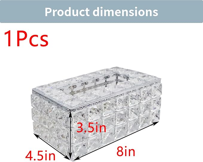 Geesatis Tissue Box Cover, Rectangle Tissue Box Holder, Rectangular Napkin - Image 2
