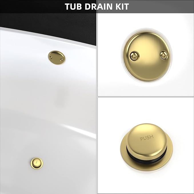 All Metal Tip-Toe Bathtub Drain Kit - Image 2