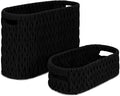 Boho Toilet Paper Storage Baskets, Cotton Rope Woven Bathroom Basket Set of 2 by Welcometobuy