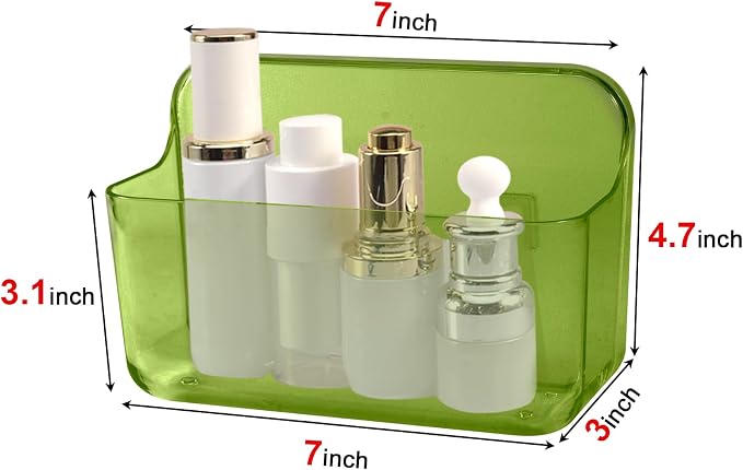 CGBE 2 Packs Cabinet Door Organizer, Acrylic Adhesive Shelf Wall Mounted Storage - Image 2