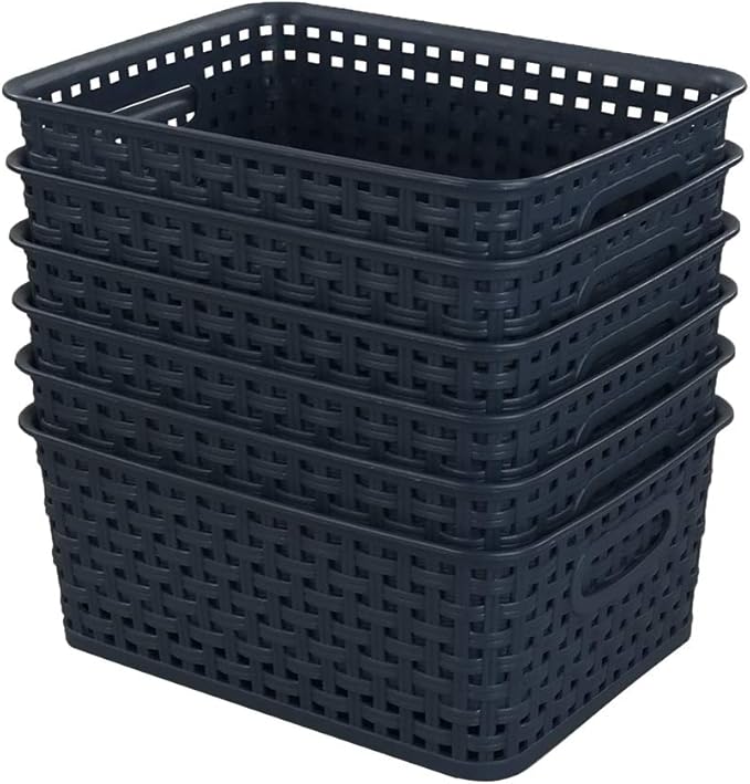 Sandmovie Plastic Weave Storage Baskets by Sandmovie