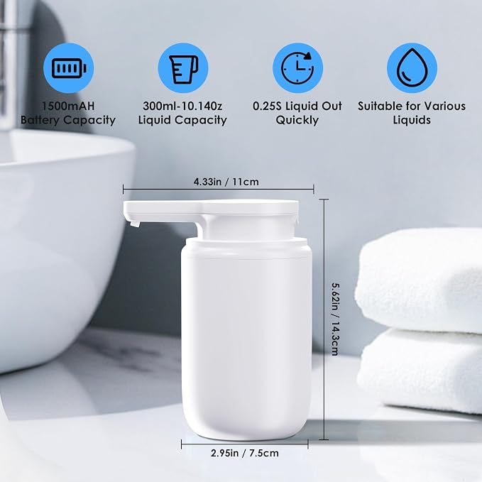 Automatic Soap Dispenser Touchless Foaming: Soap Dispenser Rechargeable - Image 4