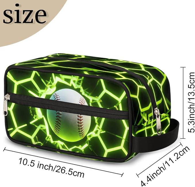 Futuristic Style Baseball Toiletry Bag - Image 3
