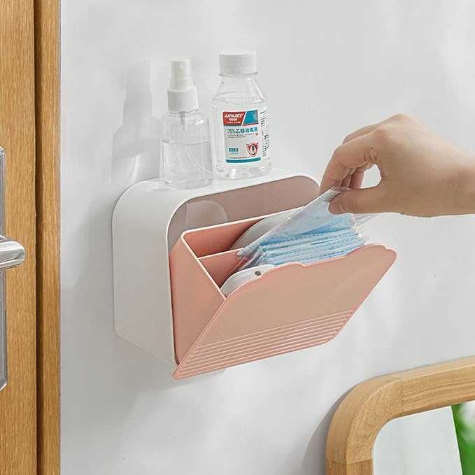 MORNITE Wall Organizer Box Jar, Bathroom Vanity Storage Canister Holder - Image 7