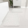 YIHOUSE Bathroom Rugs Mat Set 2 Piece White, Memory Foam Bath Mats Sets by YIHOUSE