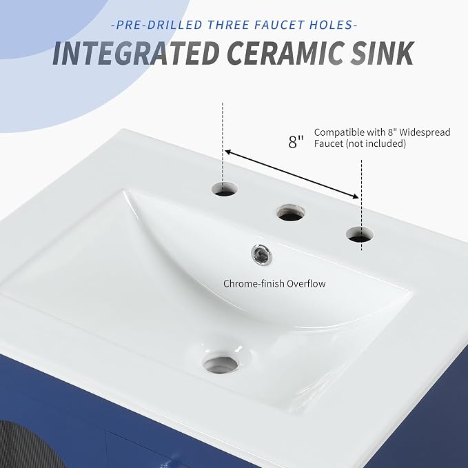 Harper & Bright Designs 24" Bathroom Vanity - Image 6