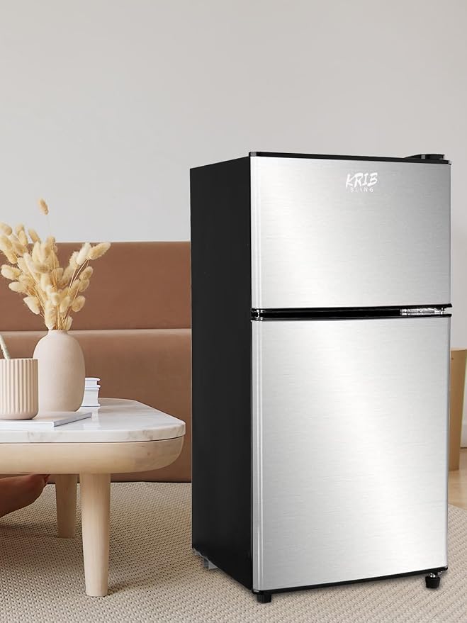 Mini Fridge With Freezer, 3.5 Cu. Ft Compact Refrigerator With 2 Doors - Image 6