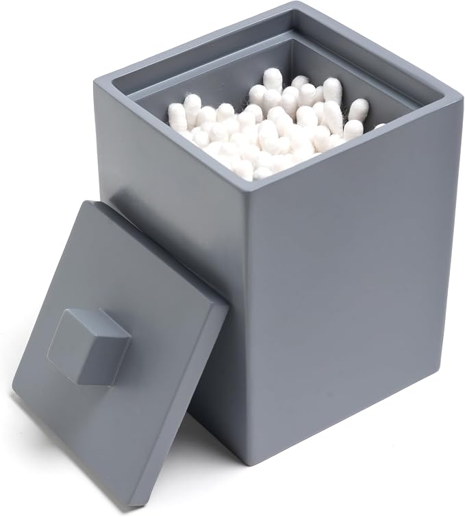Cotton Swab Holder, Bathroom Resin Q Tips Holder by HOME