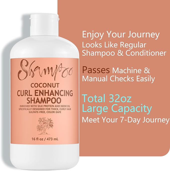 Hidden Liquor Shampoo Bottles for Cruise – 2 Pack 16oz Leak-Proof Refillable - Image 2