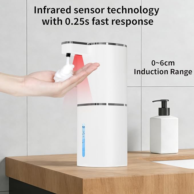 Automatic Foaming Soap Dispenser, Touchless Rechargeable Hand Soap Dispenser - Image 7