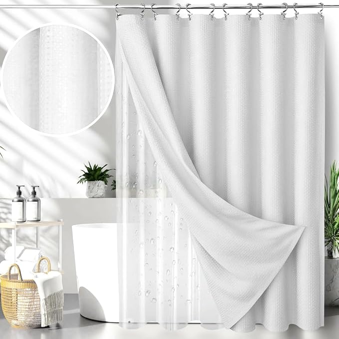 White Bathroom Set, Trash Can, Toothbrush Holder, Soap Dispensers, Toothbrush - Image 3
