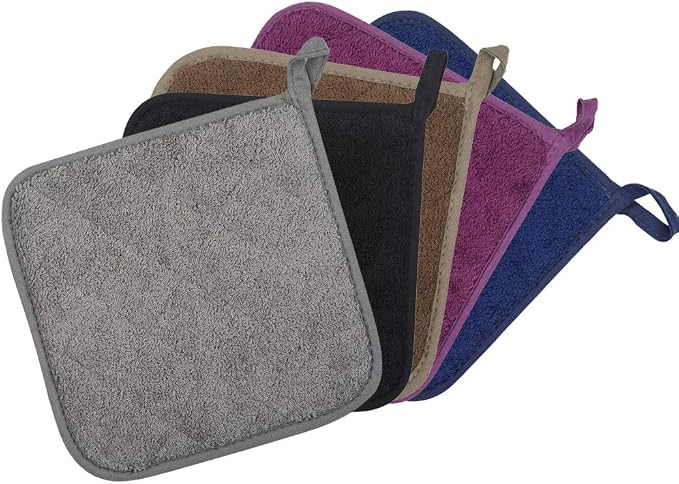 100% Cotton Kitchen Everyday Basic Terry Pot Holder Heat Resistant Coaster - Image 3