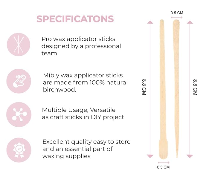 Mibly 1000 Pcs Wooden Wax Sticks - Image 9