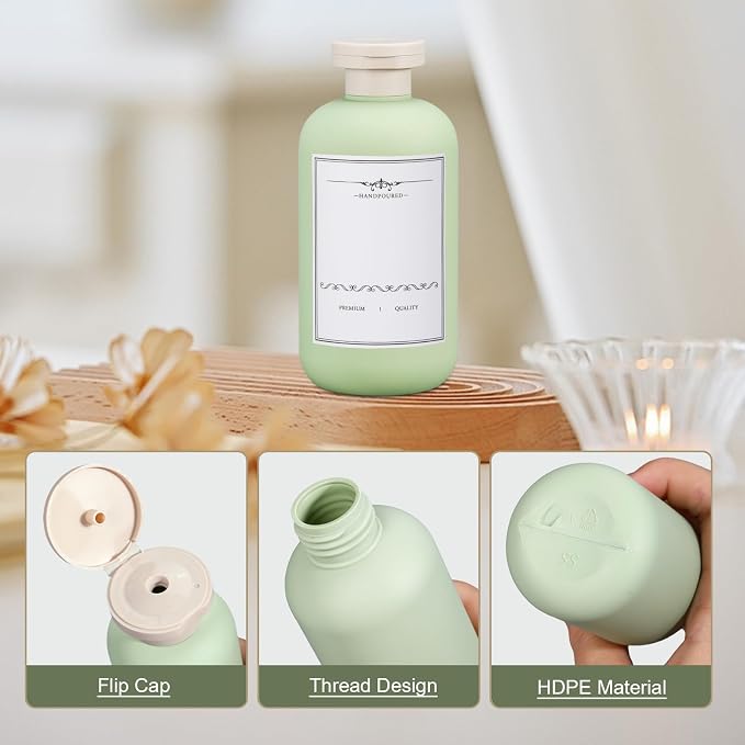 6.8oz Travel Bottles for Toiletries, Empty Plastic Squeeze Bottles - Image 5