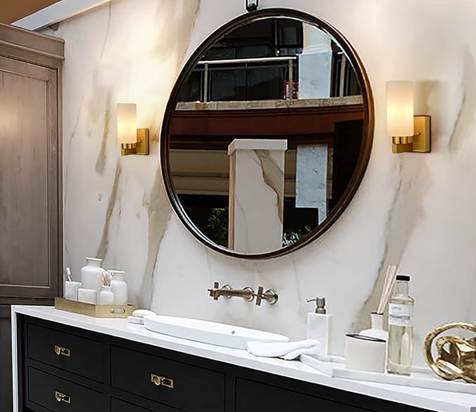 Modern Wall Light Fixtures Brass Bathroom Vanity Light - Image 3